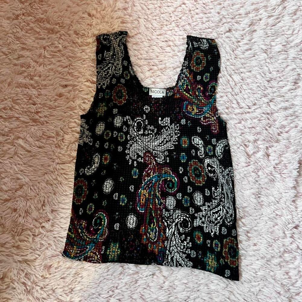 Bobo Rainbow Paisley Indie Professional Unique Tank Popcorn Texture Stretch